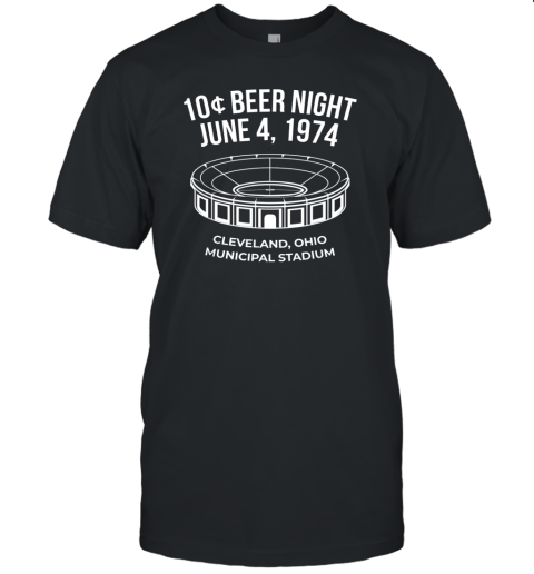 Cleveland Baseball Shirt Retro 10 Cent Beer Night Unisex Jersey Tee