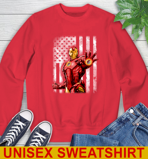 Portland Trail Blazers NBA Basketball Iron Man Avengers American Flag Shirt Sweatshirt 12