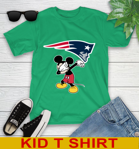 New England Patriots NFL Football Dabbing Mickey Disney Sports Youth T-Shirt 6