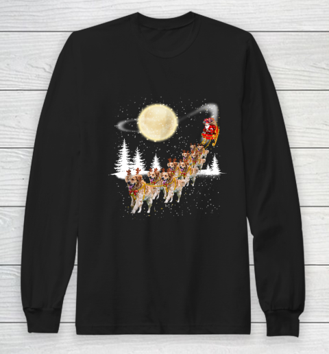 Golden Retriever Reindeer Christmas Long Sleeve T-Shirt