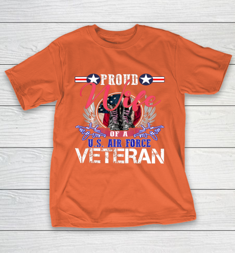 Veteran Shirt Vintage Proud Wife Of A U S Air Force Veteran T-Shirt 14