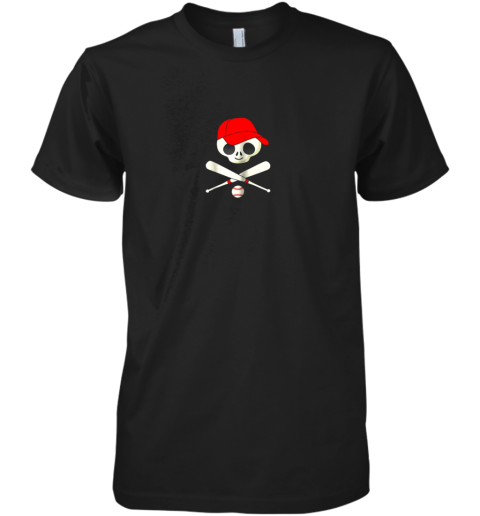 Baseball Jolly Roger Pirate Premium Men's T-Shirt