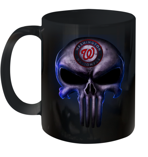 Washington Nationals MLB Baseball Punisher Skull Sports Ceramic Mug 11oz