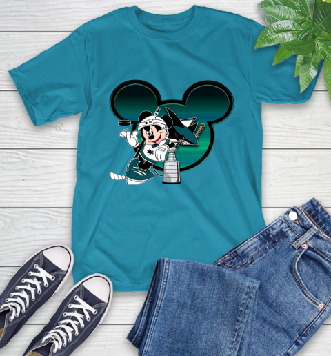 NHL San Jose Sharks Stanley Cup Mickey Mouse Disney Hockey T Shirt T-Shirt 8