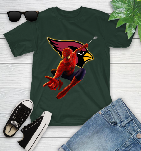 NFL Spider Man Avengers Endgame Football Arizona Cardinals Youth T-Shirt 5