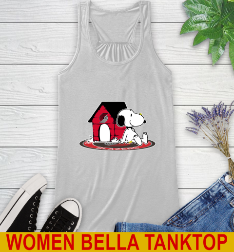 NBA Basketball Portland Trail Blazers Snoopy The Peanuts Movie Shirt Racerback Tank