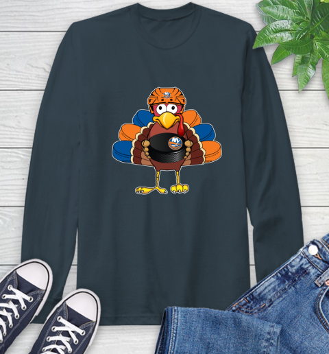 New York Islanders Turkey Thanksgiving Day Long Sleeve T-Shirt 8