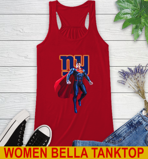 NFL Superman DC Sports Football New York Giants Racerback Tank 6