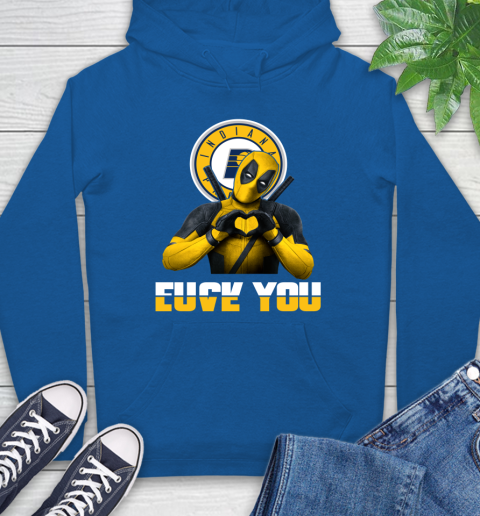 NBA Indiana Pacers Deadpool Love You Fuck You Basketball Sports Hoodie 9