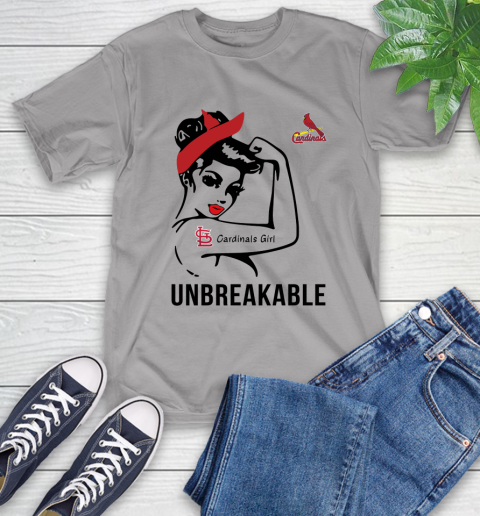 MLB St.Louis Cardinals Girl Unbreakable Baseball Sports T-Shirt 4