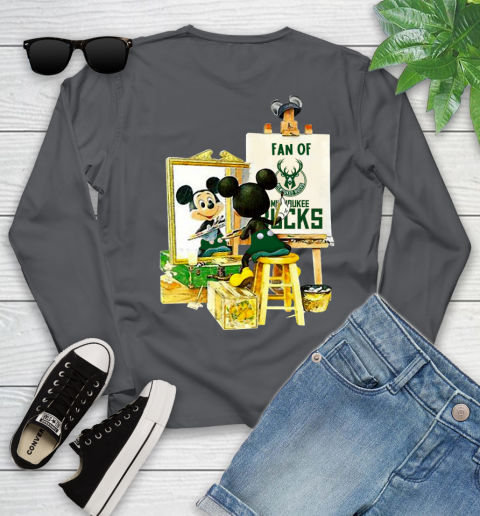 NBA Basketball Milwaukee Bucks Mickey Drawing Shirt 120