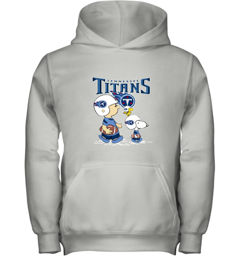 Tennessee Titans Let's Play Football Together Snoopy NFL Youth Hoodie