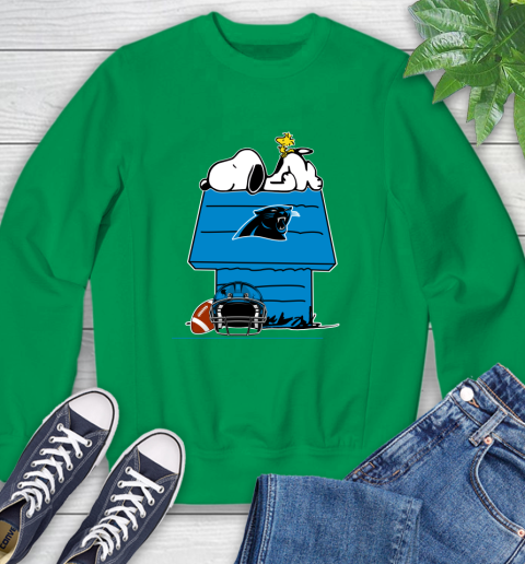 Carolina Panthers NFL Football Snoopy Woodstock The Peanuts Movie Sweatshirt 6
