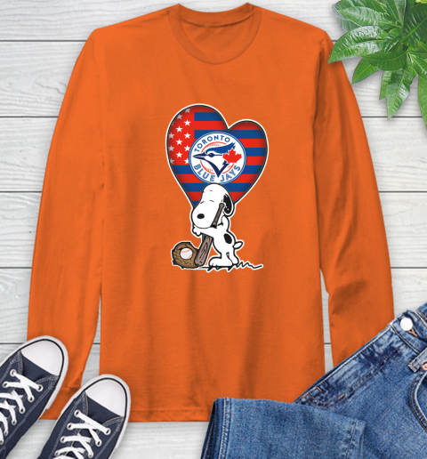 Toronto Blue Jays MLB Baseball The Peanuts Movie Adorable Snoopy Long Sleeve T-Shirt 6 Toronto Blue Jays MLB Baseball The Peanuts Movie Adorable Snoopy Long Sleeve T-Shirt - Image 6