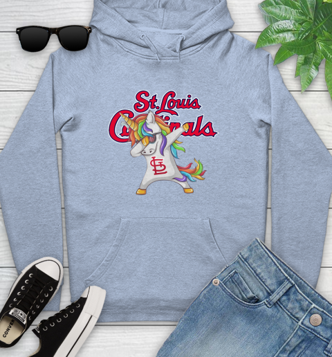 St.Louis Cardinals MLB Baseball Funny Unicorn Dabbing Sports Youth Hoodie 10