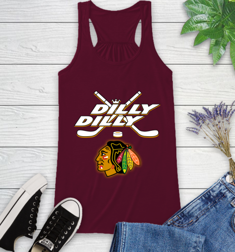 NHL Chicago Blackhawks Dilly Dilly Hockey Sports Racerback Tank 3