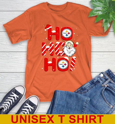 Pittsburgh Steelers NFL Football Ho Ho Ho Santa Claus Merry Christmas Shirt T-Shirt 4