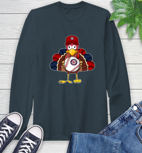 Washington Nationals Turkey thanksgiving Long Sleeve T-Shirt 8