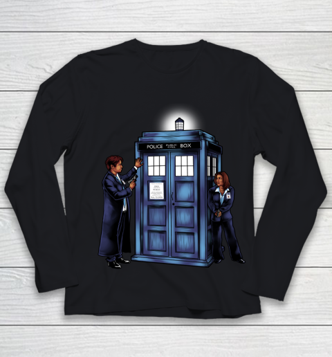 Doctor Who Shirt The Agents have the Phone Box Youth Long Sleeve