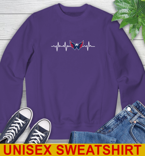 Washington Capitals NHL Hockey Heart Beat Shirt Sweatshirt 4