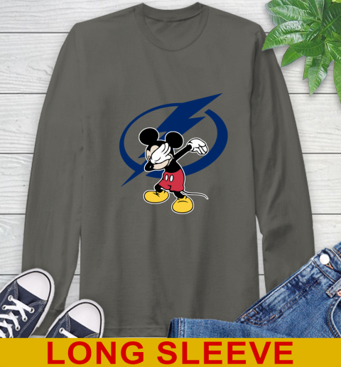 Tampa Bay Lightning NHL Hockey Dabbing Mickey Disney Sports Long Sleeve T-Shirt 8