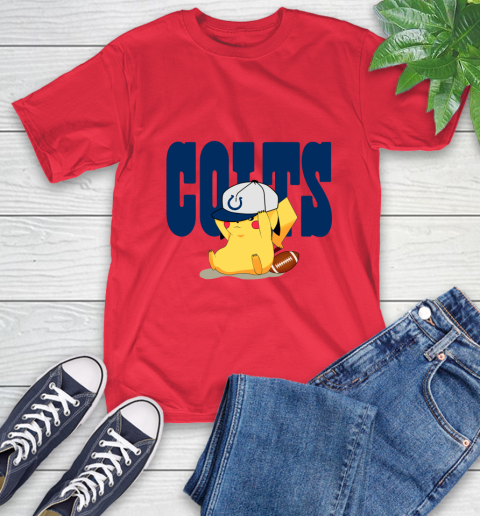 NFL Pikachu Football Sports Indianapolis Colts T-Shirt 10