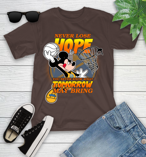 Denver Nuggets NBA Basketball Mickey Disney Never Lose Hope Youth T-Shirt 7