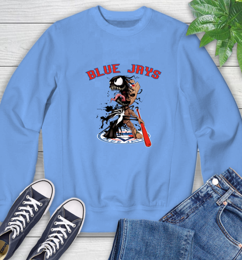MLB Toronto Blue Jays Baseball Venom Groot Guardians Of The Galaxy Sweatshirt 11