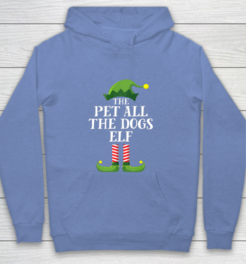 Pet All The Dogs Elf Matching Family Group Christmas Pajama Youth Hoodie 8