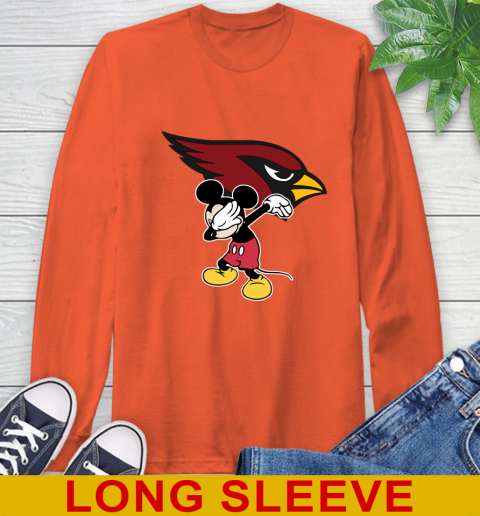 Arizona Cardinals NFL Football Dabbing Mickey Disney Sports Long Sleeve T-Shirt 5