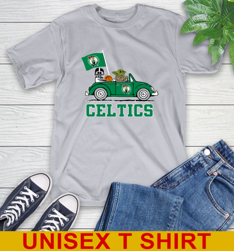 NBA Basketball Boston Celtics Darth Vader Baby Yoda Driving Star Wars Shirt T-Shirt 6