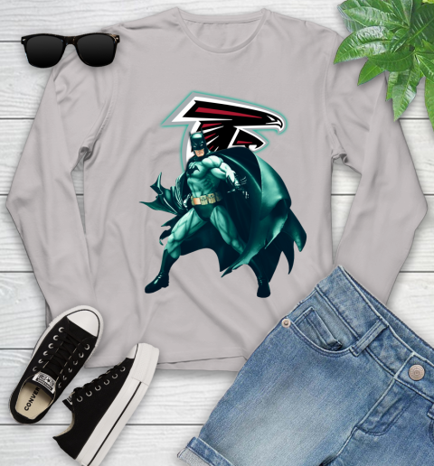 NFL Batman Football Sports Atlanta Falcons Youth Long Sleeve 12