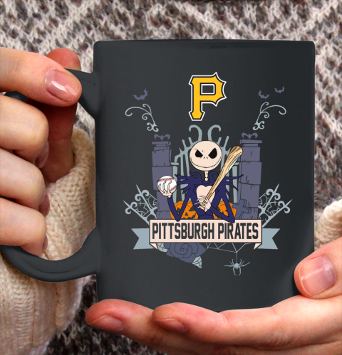 MLB Pittsburgh Pirates Baseball Jack Skellington Halloween Ceramic Mug 11oz