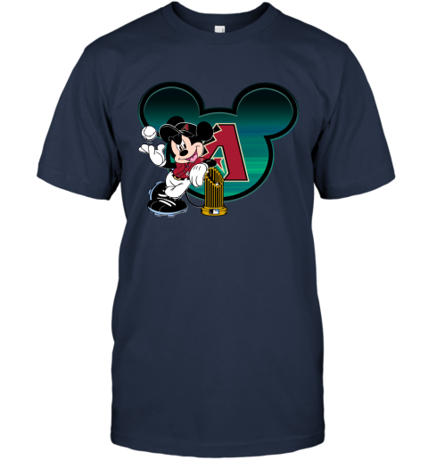 MLB Arizona Diamondbacks The Commissioner's Trophy Mickey Mouse Disney Baseball T Shirt Mu78UwTOXmy classic t shirt 2 95 151514 front navy