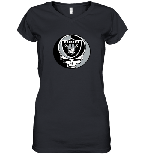 Oakland Raiders x Grateful Dead Women's V-Neck T-Shirt