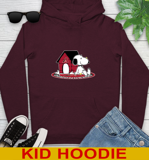 MLB Baseball MLB Baseball Arizona Diamondbacks Snoopy The Peanuts Movie Shirt Youth Hoodie 7