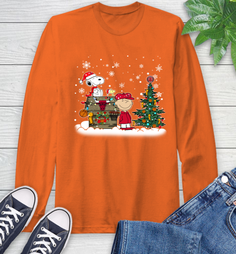 Chicago Bulls NBA Basketball Christmas The Peanuts Movie Snoopy Championship Long Sleeve T-Shirt 4
