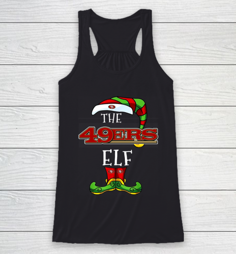 San Francisco 49ers Christmas ELF Funny NFL Racerback Tank