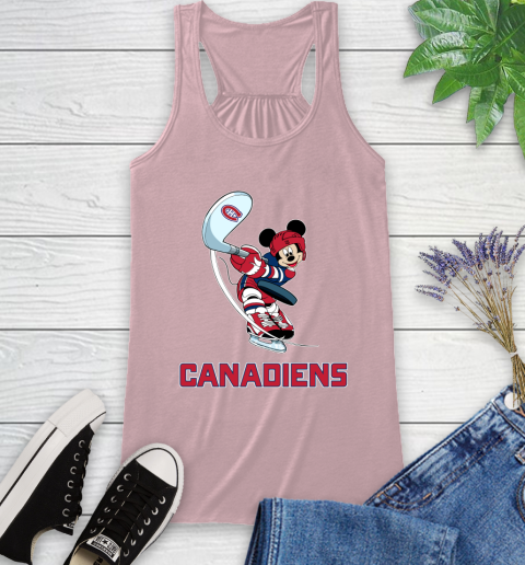 NHL Hockey Montreal Canadiens Cheerful Mickey Mouse Shirt Racerback Tank 10