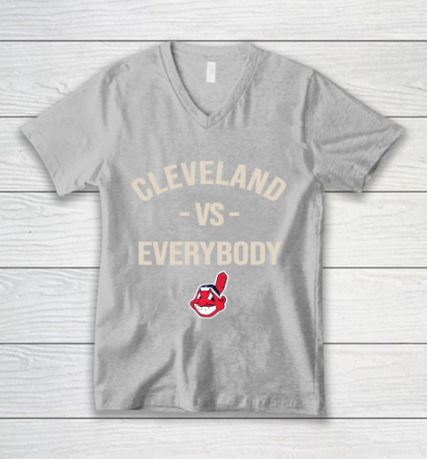Cleveland Indians Vs Everybody V-Neck T-Shirt 3