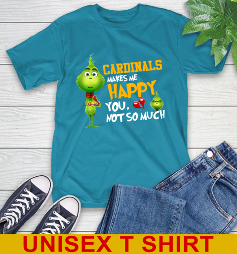 MLB St.Louis Cardinals Makes Me Happy You Not So Much Grinch Baseball Sports T-Shirt 9