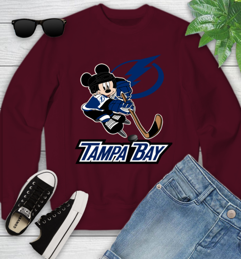 NHL Tampa Bay Lightning Mickey Mouse Disney Hockey T Shirt Youth Sweatshirt 5