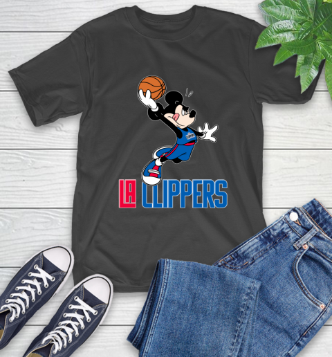NBA Basketball LA Clippers Cheerful Mickey Mouse Shirt T Shirt