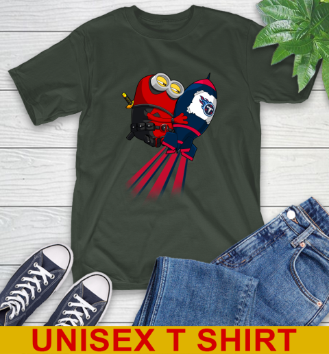 NFL Football Tennessee Titans Deadpool Minion Marvel Shirt T-Shirt 6
