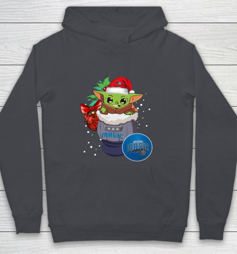 Orlando Magic Christmas Baby Yoda Star Wars Funny Happy NBA Youth Hoodie 7