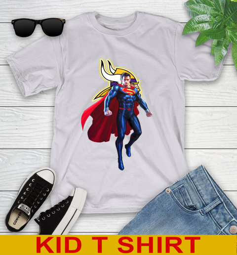 NFL Superman DC Sports Football Minnesota Vikings Youth T-Shirt 5