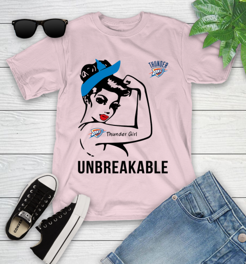 NBA Oklahoma City Thunder Girl Unbreakable Basketball Sports Youth T-Shirt 7
