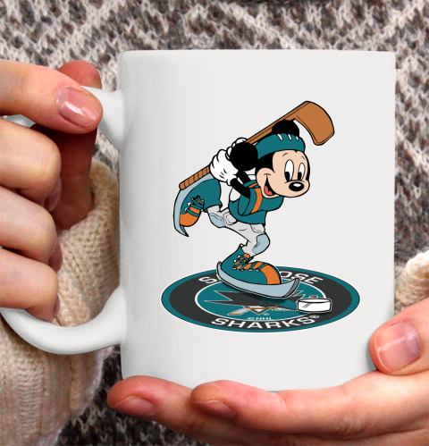 NHL Hockey San Jose Sharks Cheerful Mickey Disney Shirt Ceramic Mug 11oz 3 NHL Hockey San Jose Sharks Cheerful Mickey Disney Shirt Ceramic Mug 11oz - Image 3