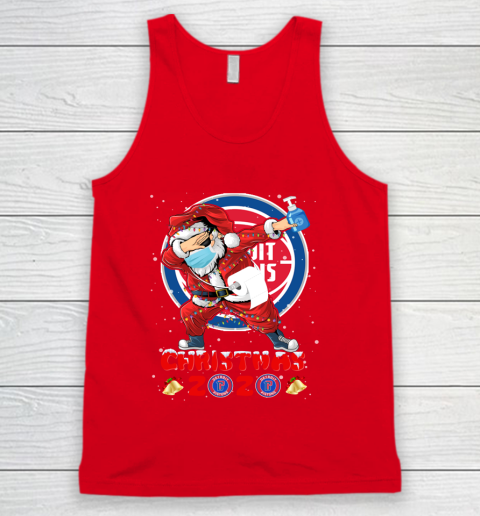 Detroit Pistons Funny Santa Claus Dabbing Christmas 2020 NBA Tank Top 5