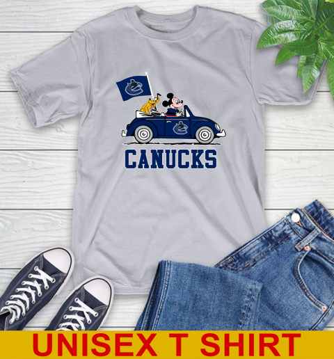 NHL Hockey Vancouver Canucks Pluto Mickey Driving Disney Shirt T-Shirt 6